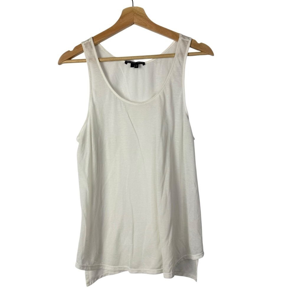 Theyskens' Theory White Scoop Neck Tank Top S